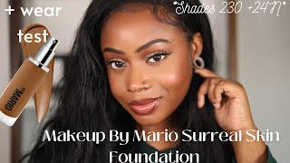 NEW MAKE UP BY MARIO SURREAL SKIN FOUNDATION + Wear Test (*shades 23O &amp; 24N*)