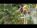 Bungy jumping over the Bhote Kosi river.