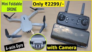 Mini Foldable drone🔥 Unboxing | HQ WiFi camera, 2.4GHZ & 360° roll, 1800mAh Battery⚡, App display
