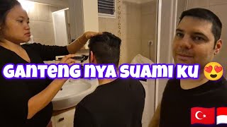 Download Lagu PERTAMA KALI PANGKAS RAMBUT SUAMI TURKI #indoturki #suamiturki  MP3