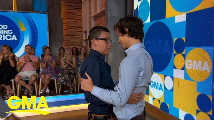 A young man meets the 19-year-old kidney donor who...
