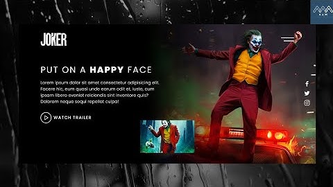 Creative Responsive Page Design using Html CSS & Javascript | Website Design Tutorial Joker 🃏❤️