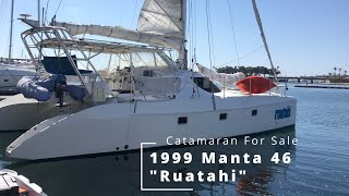Catamaran For Sale | &quot;Ruatahi&quot; a 1999 Manta 46 | Walkthrough with Dave Brotherton
