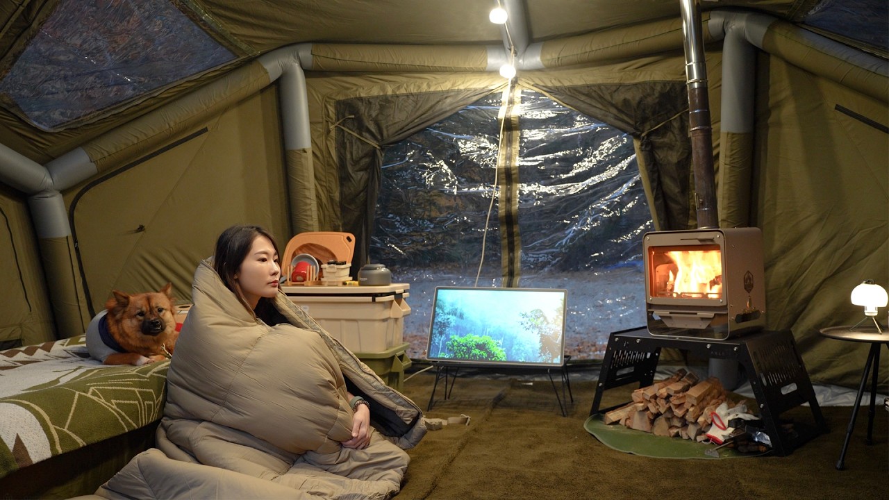 Уютный соло-кемпинг на высоте 500 м – воздушная палатка, удобнее, чем дома / Camping V-log / ASMR