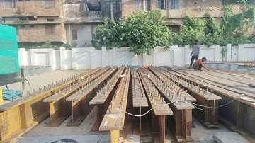 Finally stud fixed in progress 12M Wide FOB Railway Bridge Ballia progress 