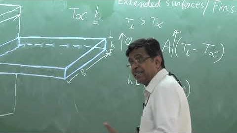 Lecture 20 : Heat Transfer From Extended Surfaces