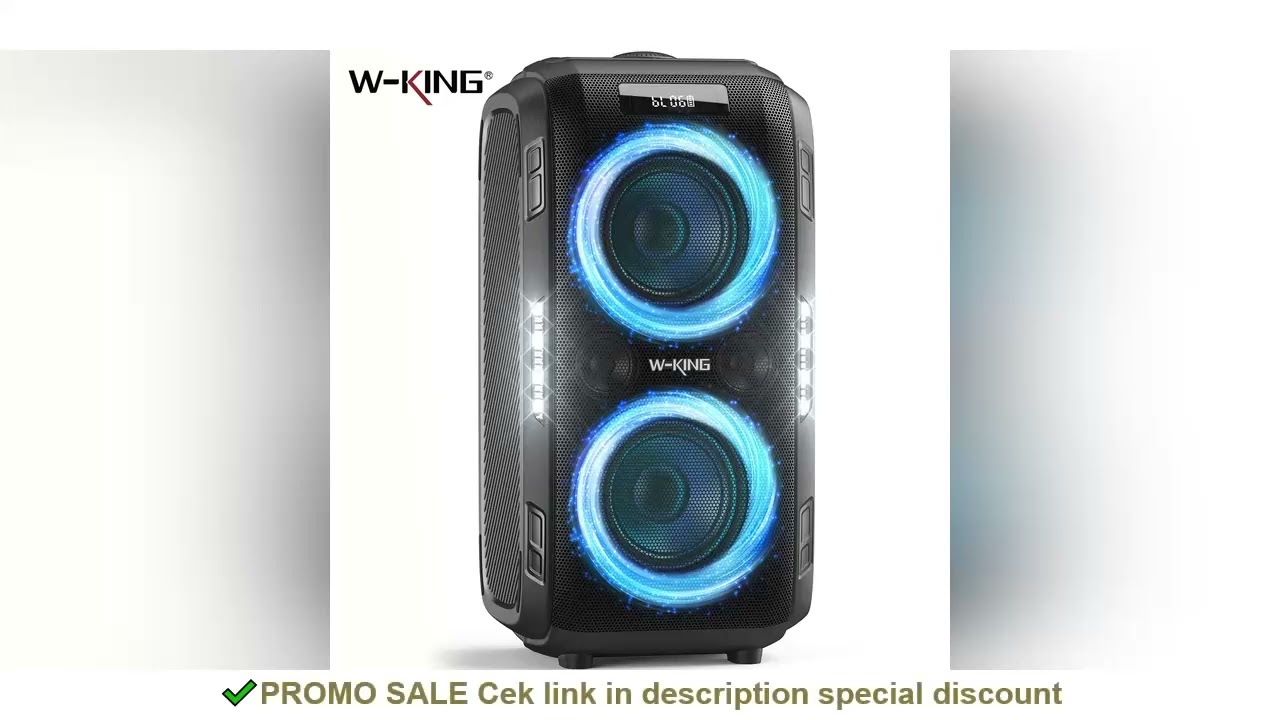 W-KING 250W PEAK Large Bluetooth Speaker Loudest/Massive 120dB/12 Custom Bass, V5.3 Big Party Boombo