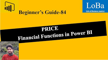 Power BI PRICE function | Price of a bond in PBI | Financial Functions in PBI
