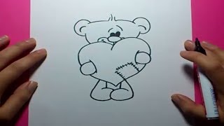 Como dibujar un oso de peluche paso a paso 12 | How to draw a teddy bear 12