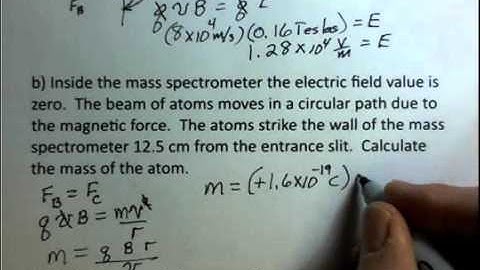 Mass Spectrometer, Magnetic Force, Electric Force