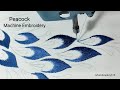 Peacock Embroidery Design sleeves Machine Embroidery Blouse | industrial zigzag machine