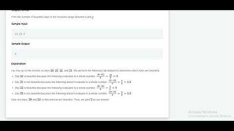 Beautiful Days at the Movies | hackerrank solution