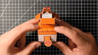 Cat in a Box Automata Papercraft (Step by Step Tutorial) Actualización
