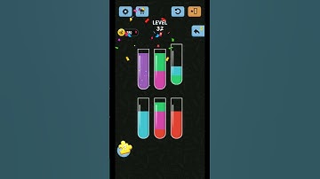 Water Color Sort Level 32 Walkthrough Solution iOS/Android | user help | #shorts