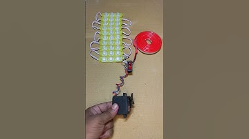 I Tried to Powering In Neon Strip Light & 10 LED Light With Metal Gear Servo Motor _ DC Motor #short