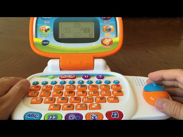 Toy Tote and Go Laptop from Vtech - Learn English Alphabet, shapes and  numbers with Vtech - Laptop 