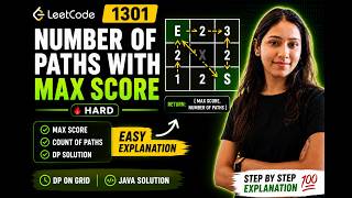 LeetCode 1301 Hard 🔥 DP Made Super Easy | Number of Paths with Max Score | Java