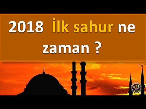 2018  İlk sahur ne zaman