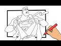 SUPERMAN CLARK KENT COLORING PAGE - HOW TO DRAW SUPERMAN - DRAWING SUPERMAN WITH MARKERS