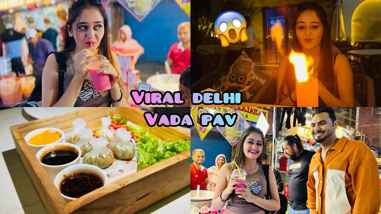 Bindass Kavya 1st time in Chandni Chowk Delhi ka viral vada pav Aisa Atrangi Street Food nai dekha