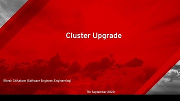 Cluster upgrade in RHHI