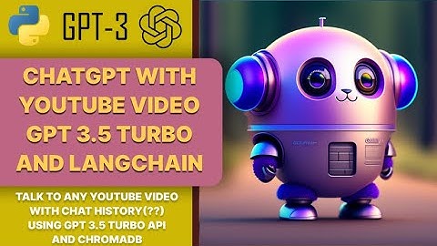ChatGPT with any YouTube video using langchain and chromadb