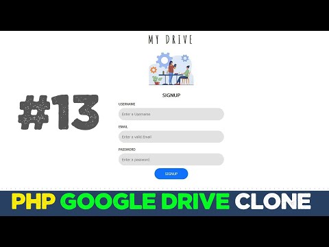 Online drive app with Javascript & PHP #13 | Google cloud clone | Quick programming tutorial