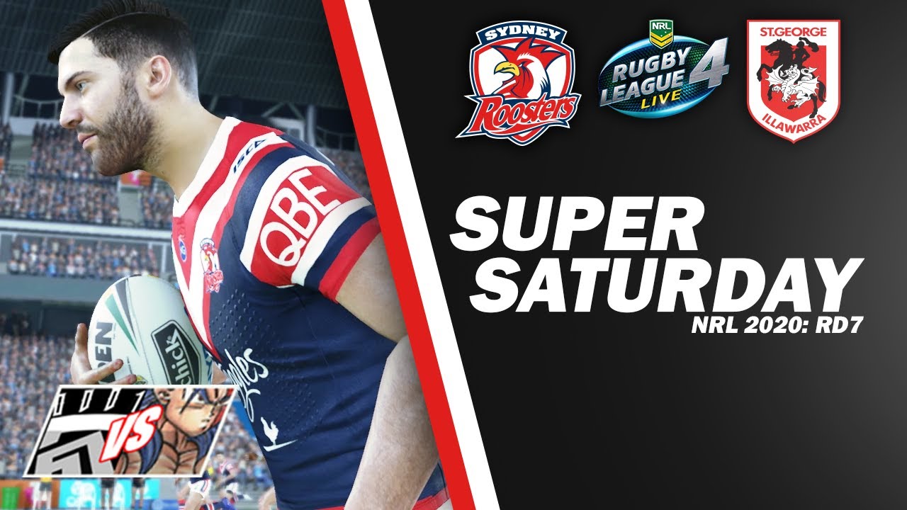 SUPER SATURDAY with INSAIYAN vs ODD1X WK4 Roosters vs Dragons NRL 2020 Round 7