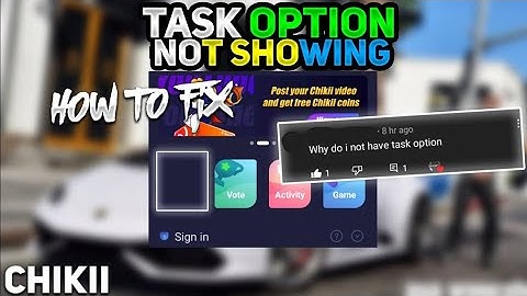 TASK OPTION NOT SHOWING IN CHIKII EMULATOR || RoZoNick