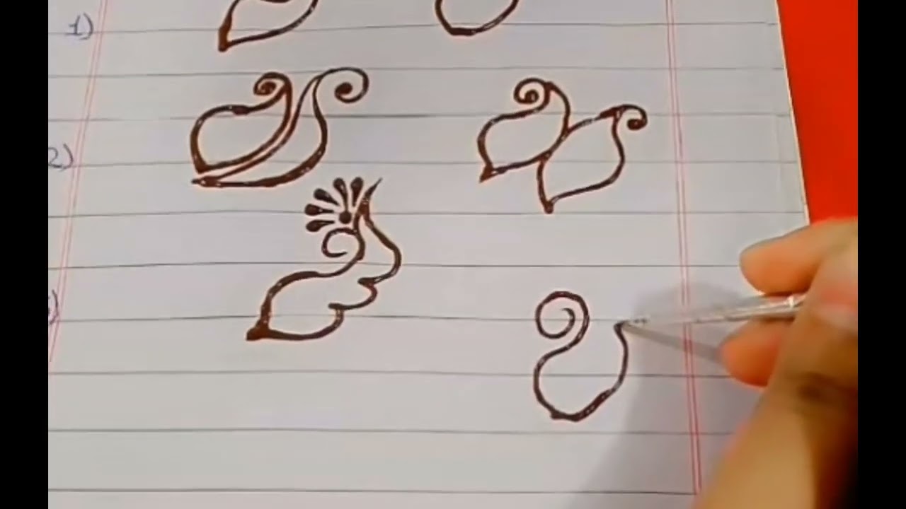 Learn Mehndi designs 30Days Course Class #3 Basic Leaves 💕Basic to Advance For Beggners