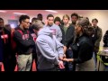 Students tour criminal justice program; learn how to handcuff a suspect