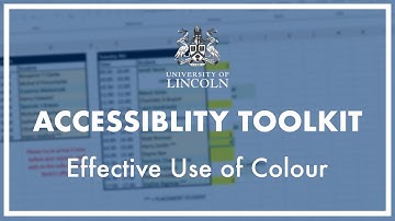 Effective Use of Colour: Accessibility Toolkit