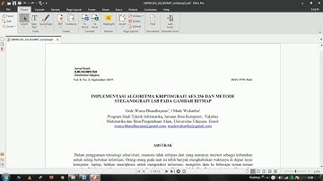 IMPLEMENTASI ALGORITMA KRIPTOGRAFI AES 256 DAN METODE STEGANOGRAFI LSB PADA GAMBAR BITMAP