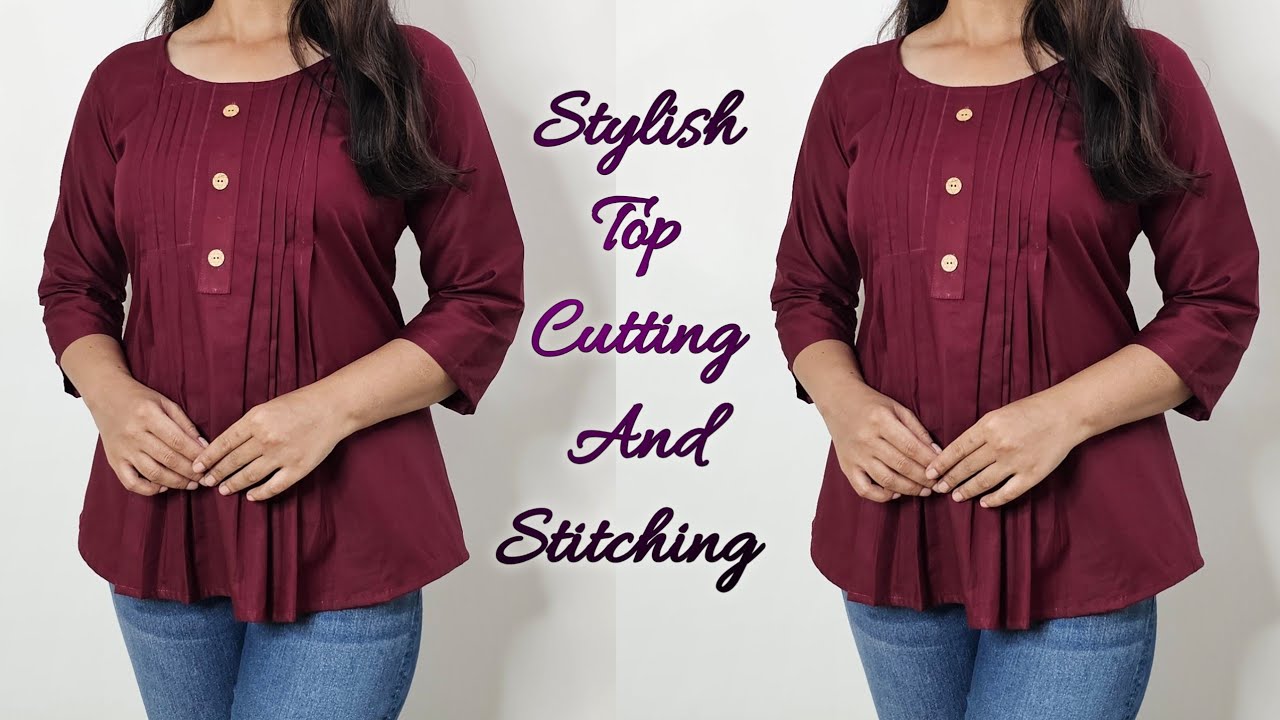 Stylish Pin Tuck Top Cutting And Stitching | Top Cutting And Stitching