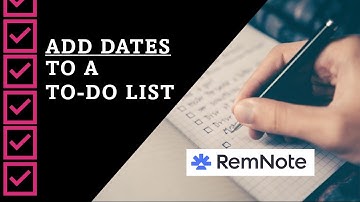 Adding Dates to To Do Lists in RemNote