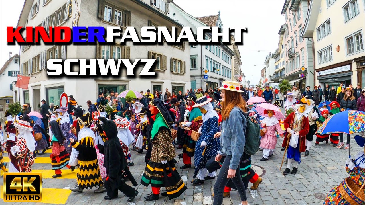 Kinder fasnacht  | 2020 Nüssler Schwyz | Fasnacht  Schweiz  | 4K 60 Fps