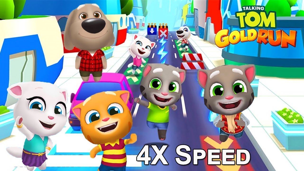 Talking Tom Gold Run Speed Run Android Gameplay Walk-through 