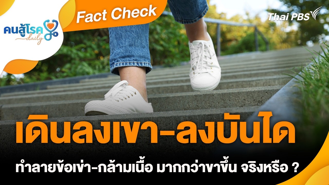 เดิน ลงเขา-ลงบันได ทำลายข้อเข่า-กล้ามเนื้อ มากกว่าขาขึ้น จริงหรือ ? | Fact Check | คนสู้โรค