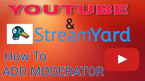 How to ADD Moderator in Streamyard using YouTube apps