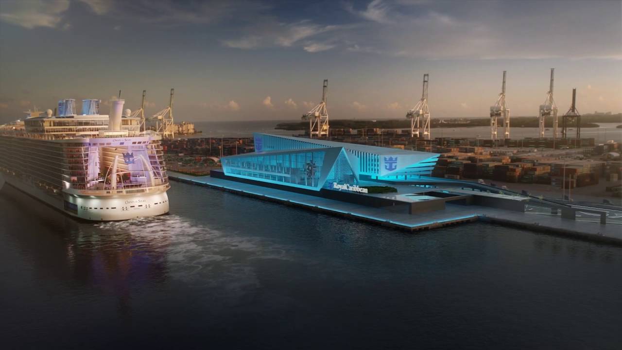 Royal Caribbean New Miami Cruise Terminal - YouTube