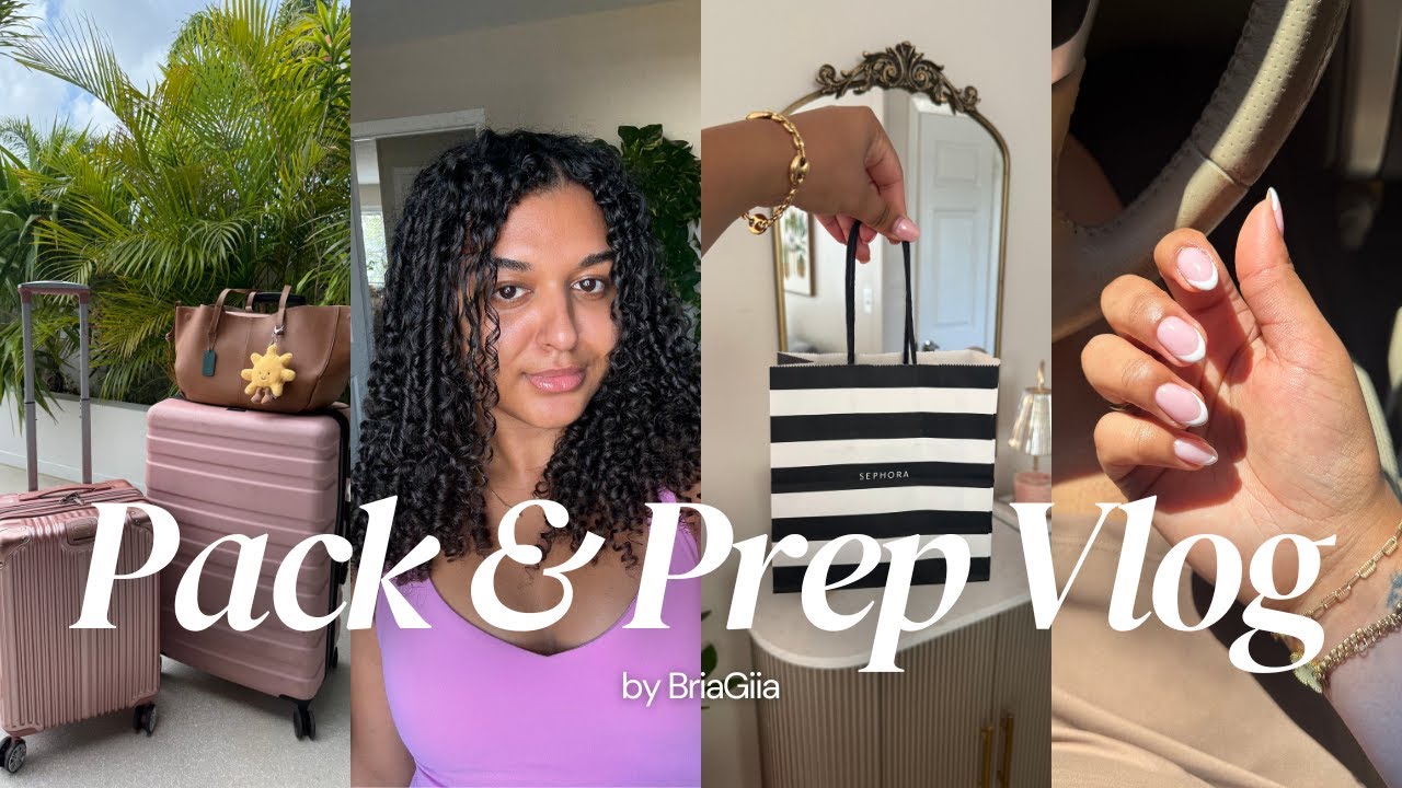 Pack & Prep Vlog! grwm for vacay + pack w/ me + shopping + beauty  maintenance & more