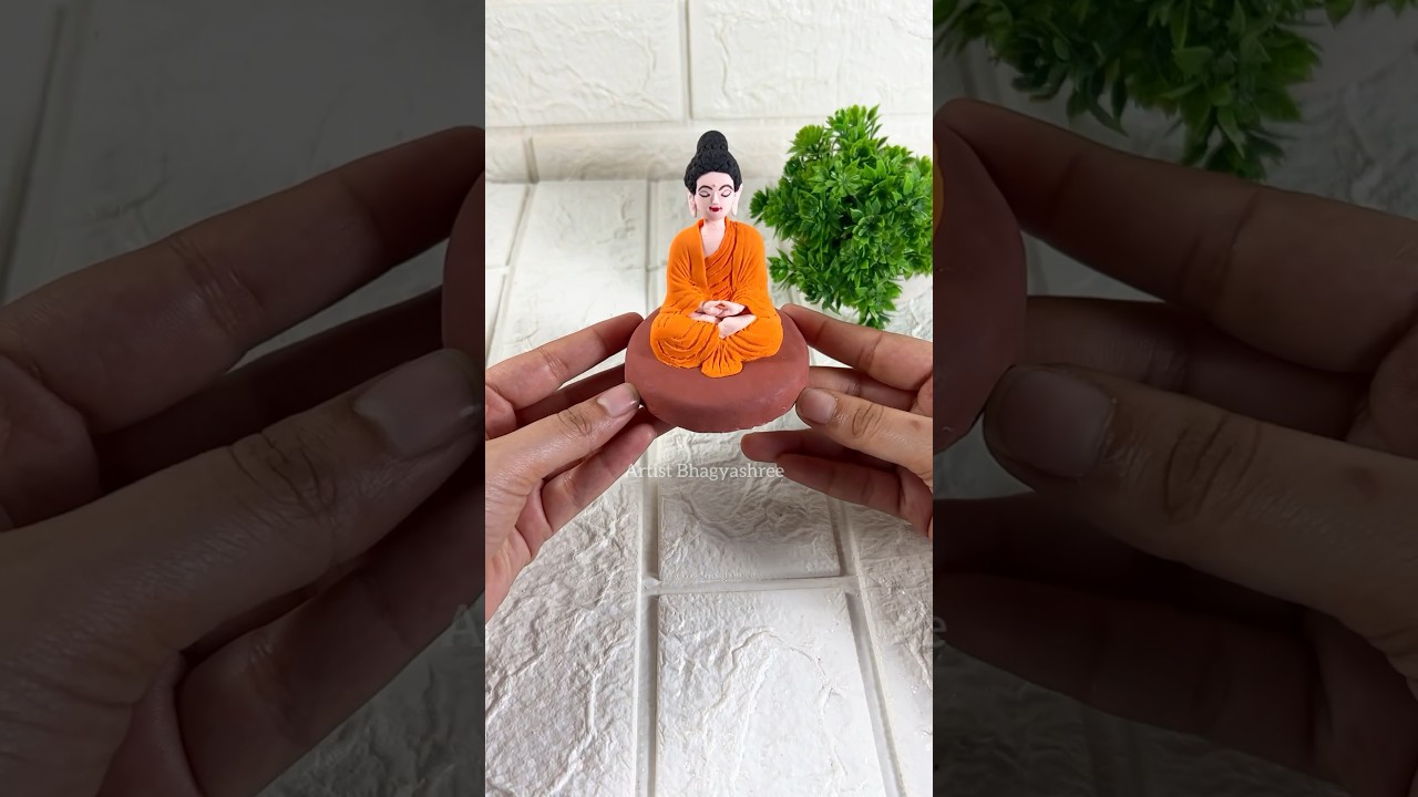 DIY Clay Gautam Budhha Idol 🌸 