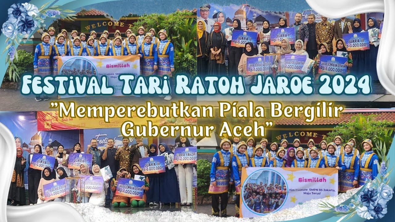 JUARA 3 || Festival Tari Ratoh Jaroe 2024 “Memperebutkan Piala Bergilir Gubernur Aceh”