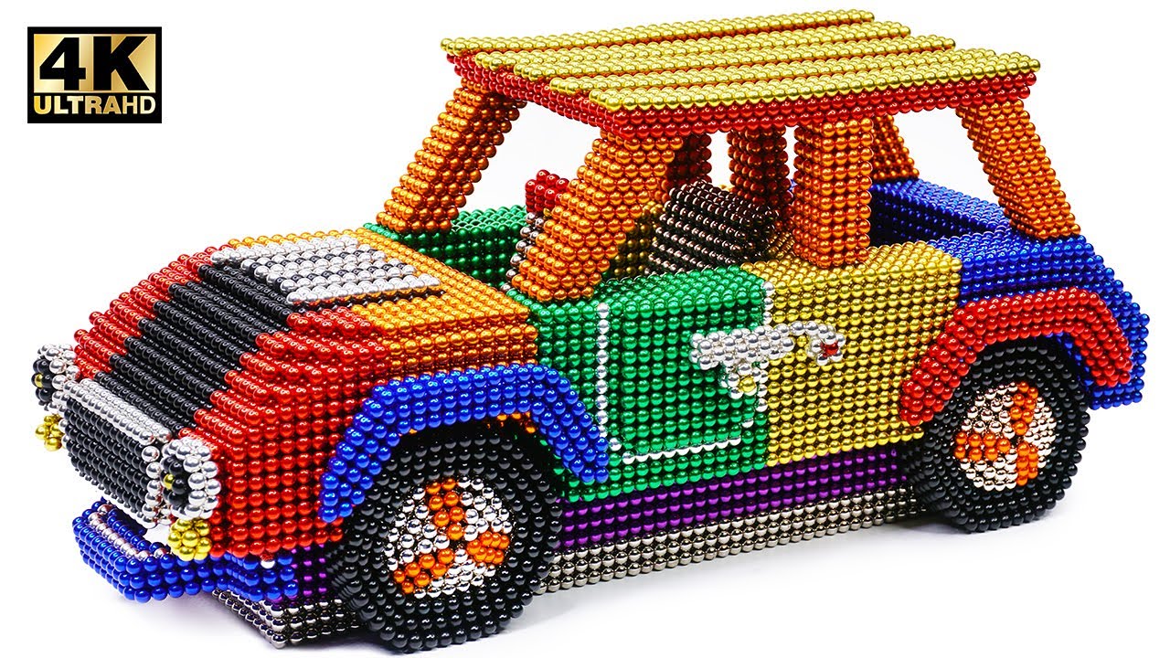 DIY - How To Make Color Mini Cooper From Magnetic Balls ( Satisfying )