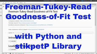 Python - Freeman-Tukey-Read Goodness-of-Fit Test with stikpetP