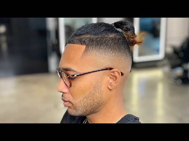 CRISPY MID FADE WITH MAN BUN | HOW TO STYLE PERFECT