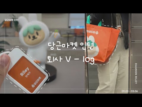 당근마켓 인턴 퇴사 브이로그 혹시 당근 저 이제 당근 아니에요 