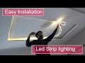 Led strip lights installation false ceiling pop lights