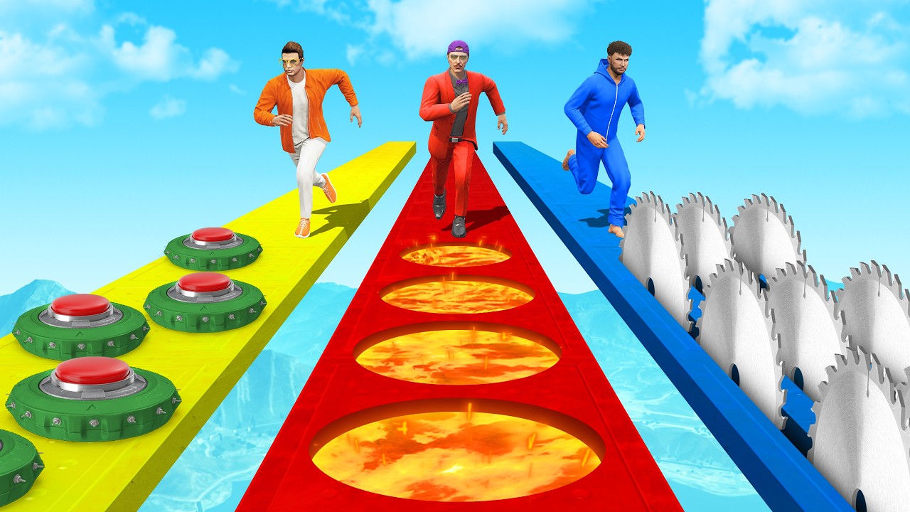 GTA 5 Deathrun Race vs My Friends is INSANE