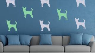 Flower & Puppy Wall Stickers For Kids Room